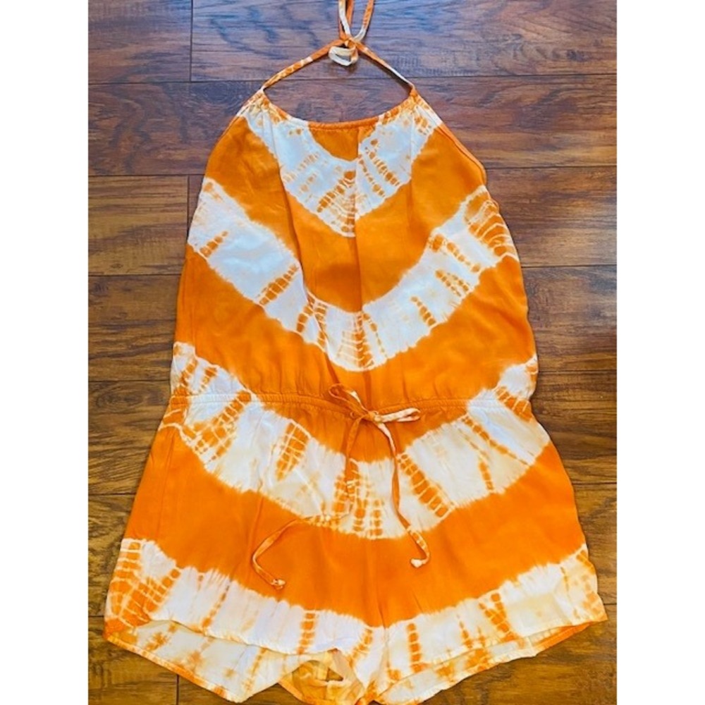 Frankies Bikinis‎ Tie-Dye Halter Romper or Swimsuit Coverup Size Medium